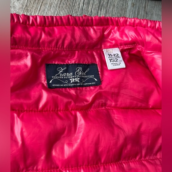 Girls bright pink Zara Summer weight jacket. Size 11/12. Excellent condition. - Picture 6 of 6
